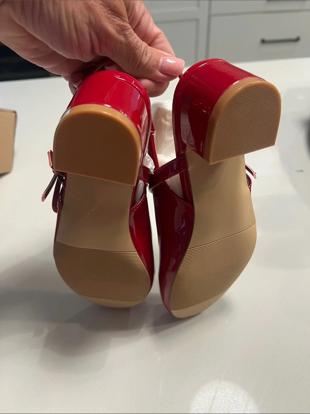 Girls' Red Patent Mary Jane Slingback Dress Shoes